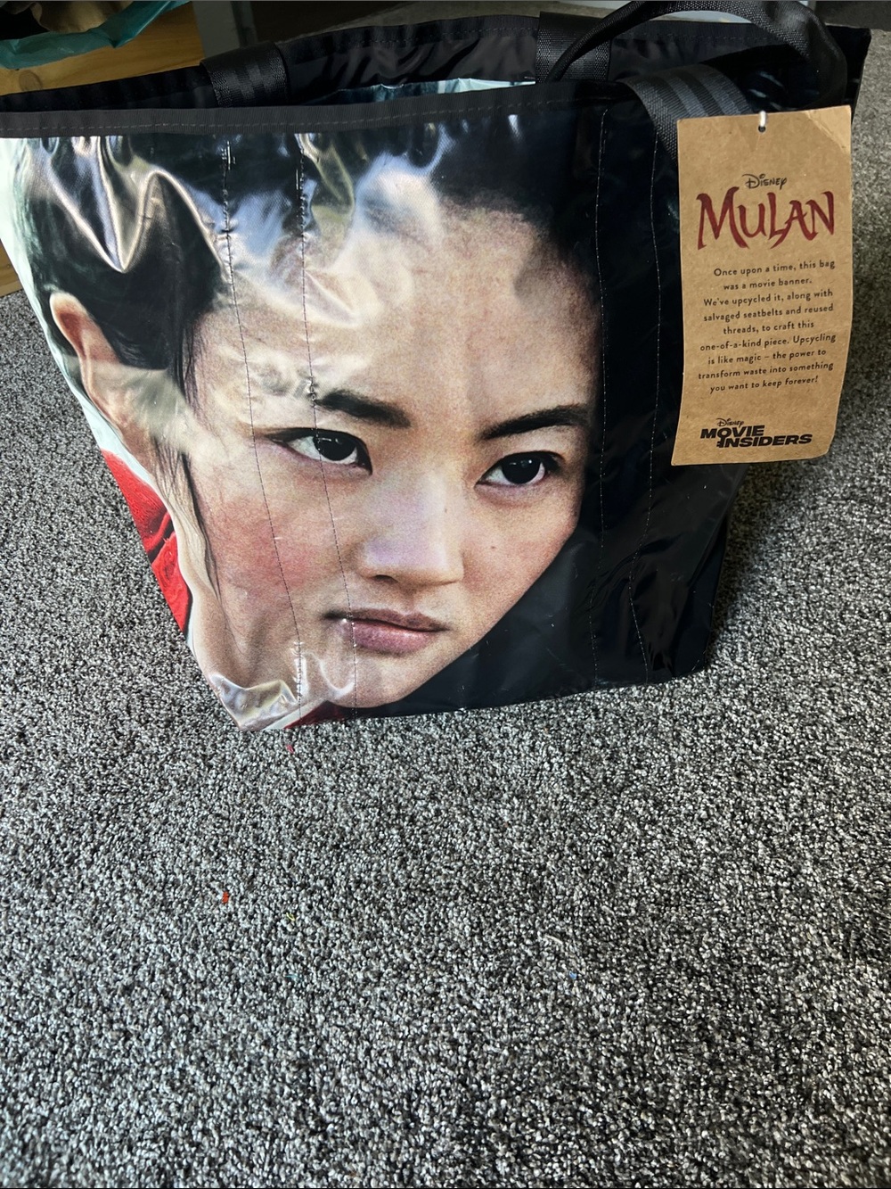 Disney Mulan Tote Bag - Black with Red Accents